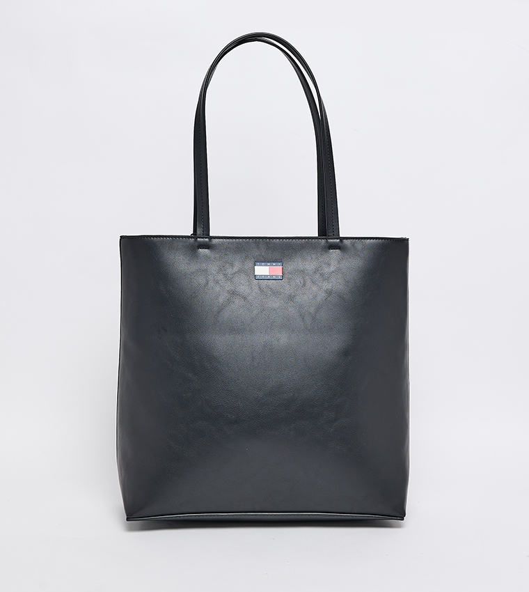 Logo Badge Detail Tote Bag