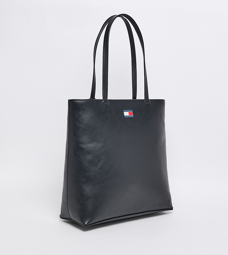Logo Badge Detail Tote Bag
