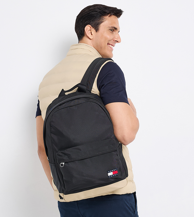 Logo Badge Zip Around Backpack