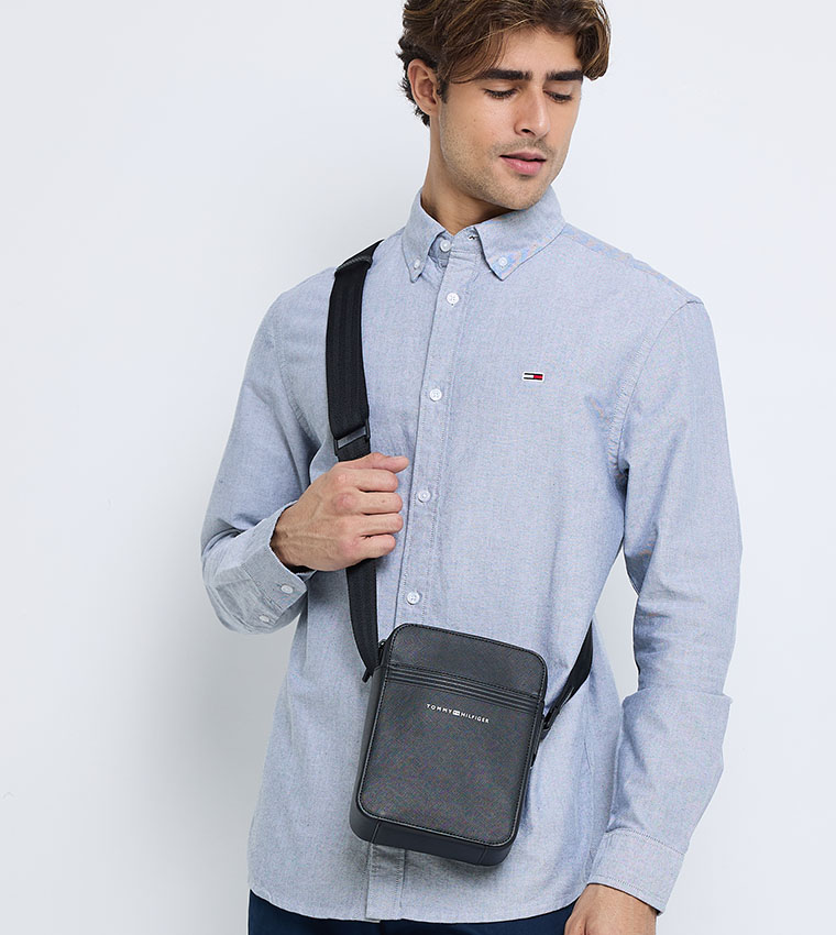 Logo Detail Reporter Bag