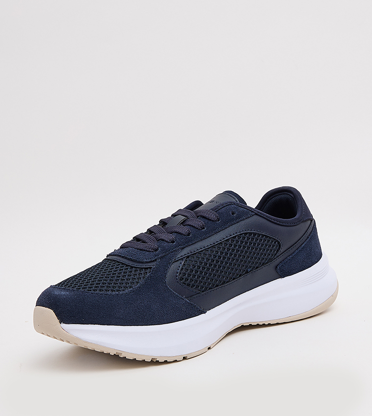 Flag Detail Lace-Up Sneakers
