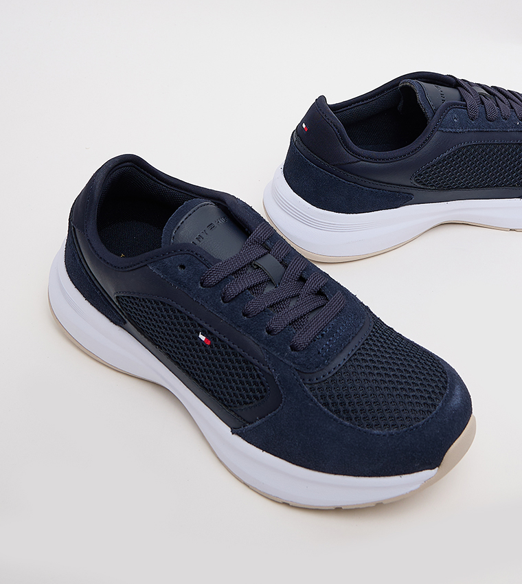 Flag Detail Lace-Up Sneakers