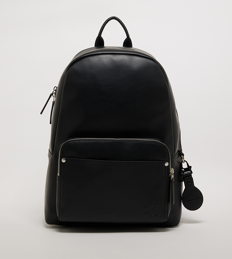 Textured Logo Detail Zip Around Backpack