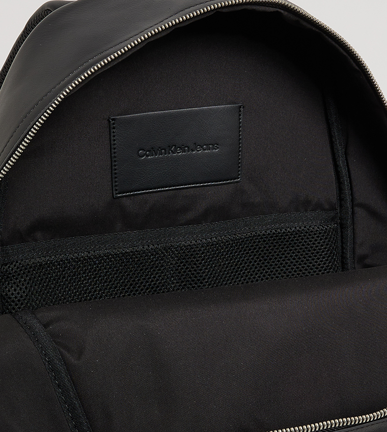 Textured Logo Detail Zip Around Backpack