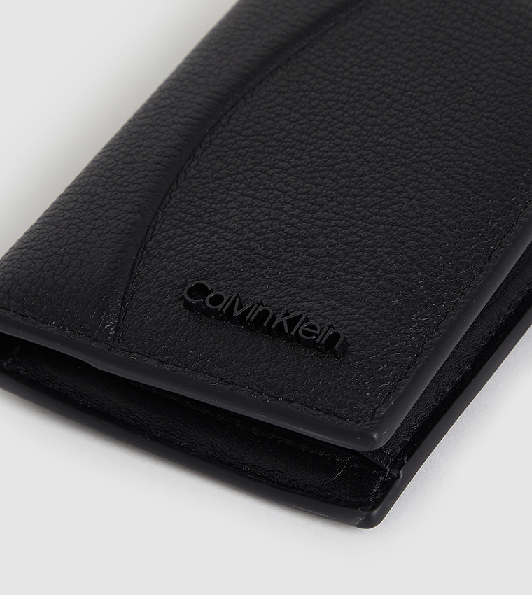 Buy Calvin Klein MINIMAL FOCUS Logo Detail Bi Fold Wallet In Black ...