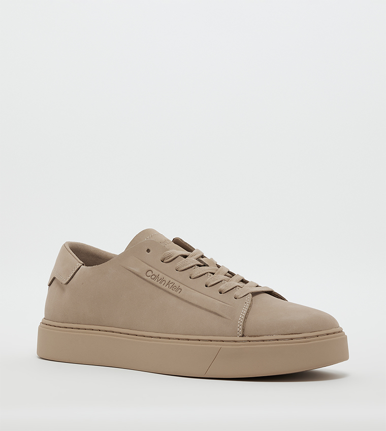 Buy Calvin Klein Logo Detail Lace Up Sneakers In Brown 6thStreet UAE