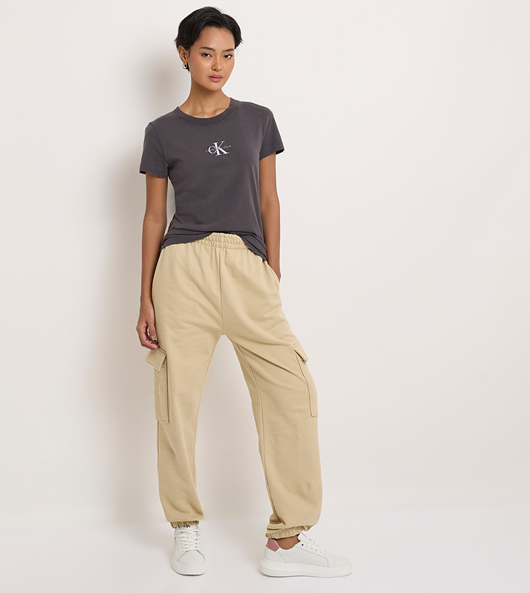 Logo Embroidered Crew Neck T-Shirt