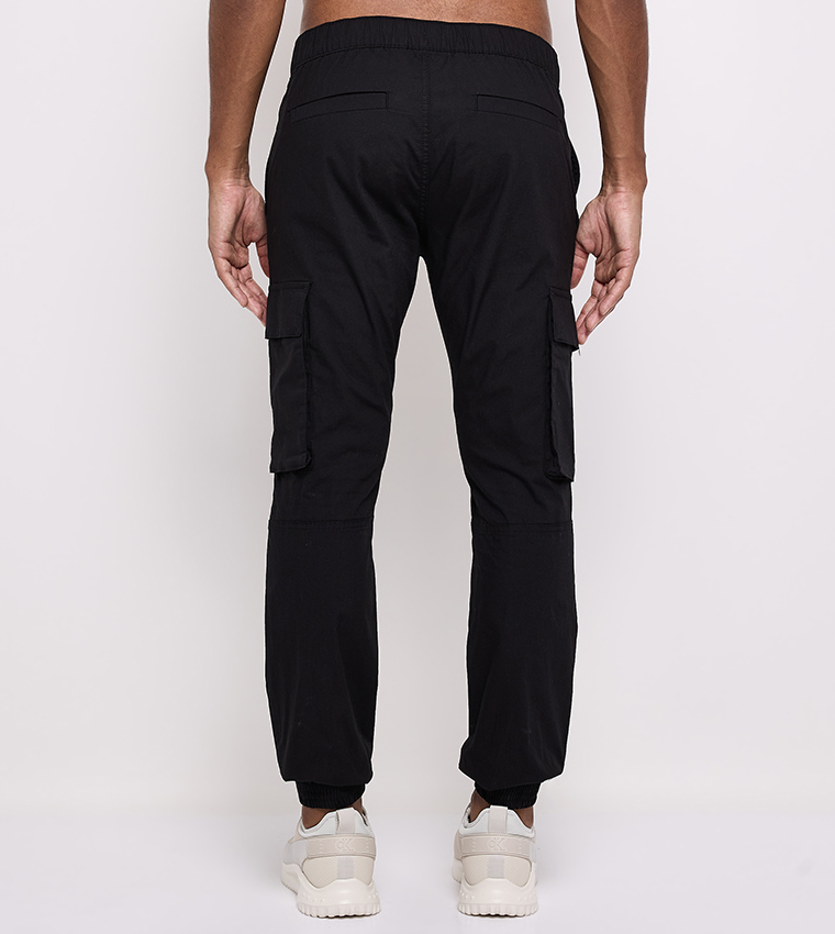 Logo Badge Mid Rise Cargo Pants
