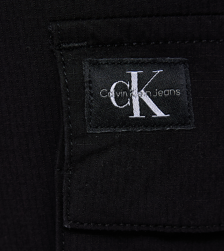 Logo Badge Mid Rise Cargo Pants