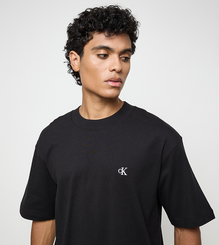Logo Embroidered Crew Neck T-Shirt