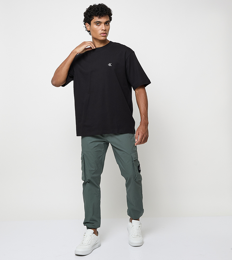 Logo Embroidered Crew Neck T-Shirt