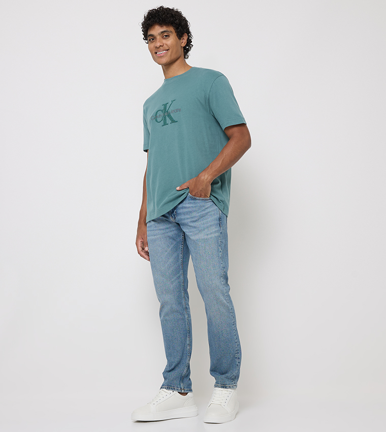 Faded Mid Rise Slim Fit Jeans
