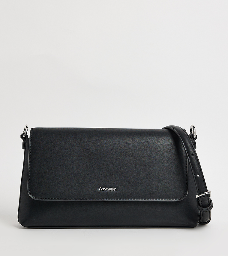 Textured Flap Shoulder Bag