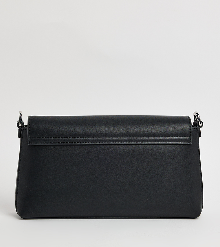 Textured Flap Shoulder Bag