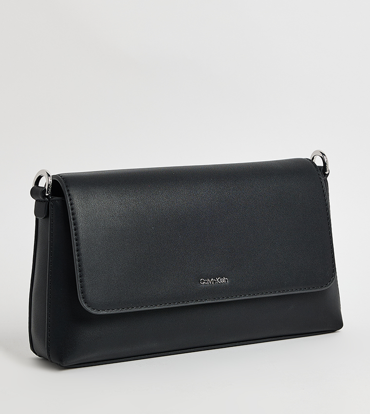 Textured Flap Shoulder Bag