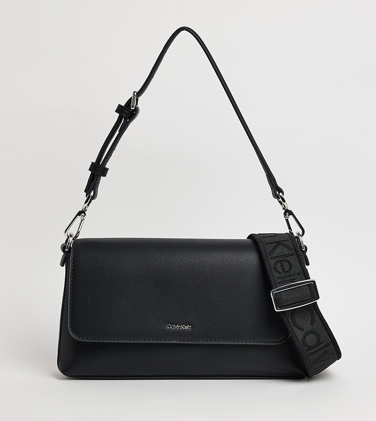 Textured Flap Shoulder Bag