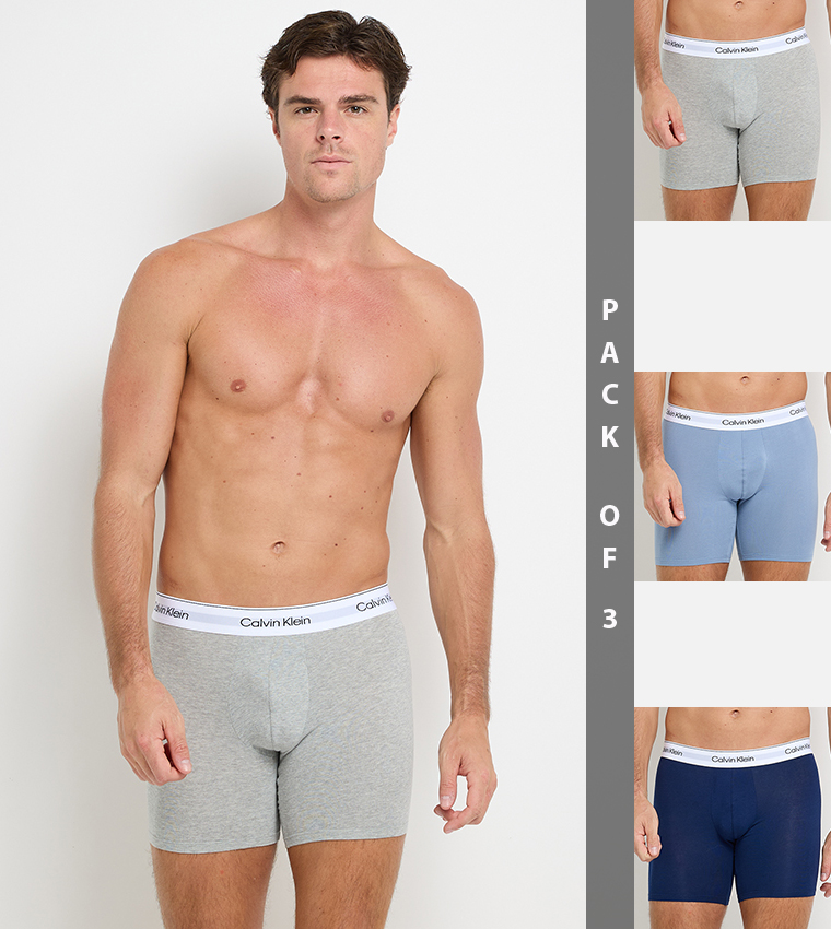Pack of 3 Logo Waistband Boxer Briefs