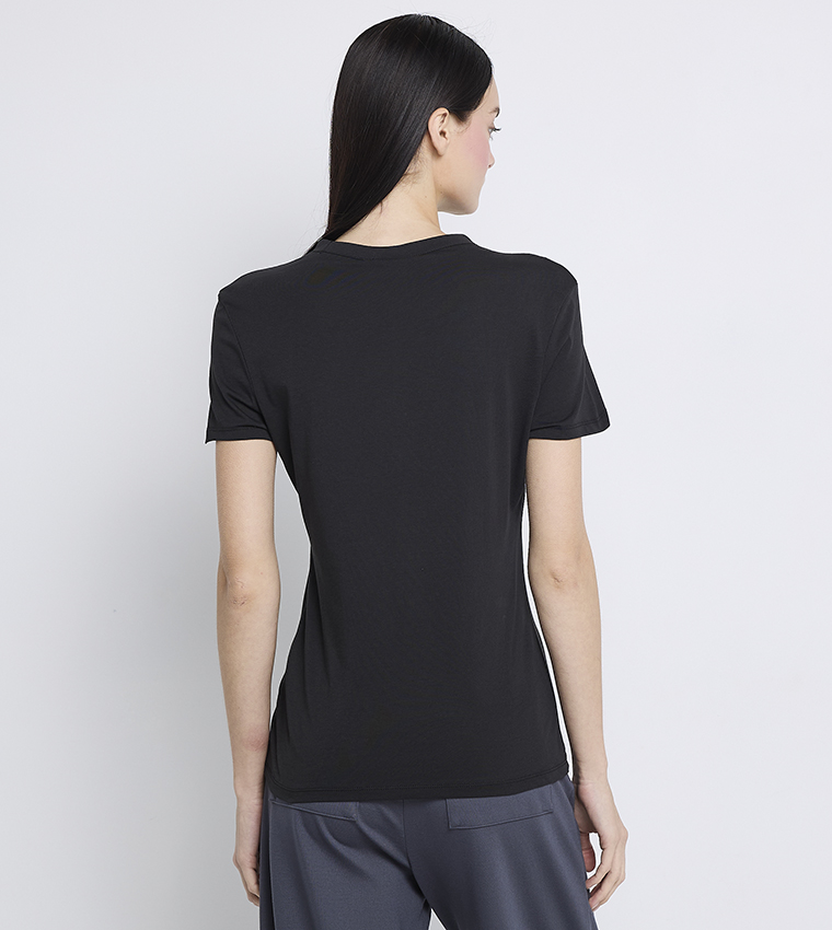 Logo Embroidered Slim Fit T-Shirt