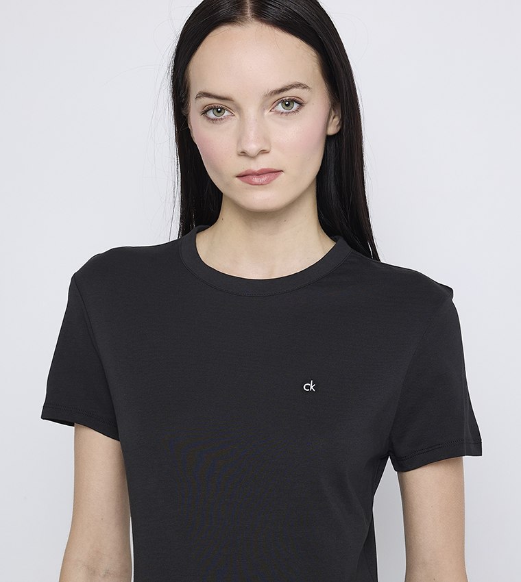 Logo Embroidered Slim Fit T-Shirt