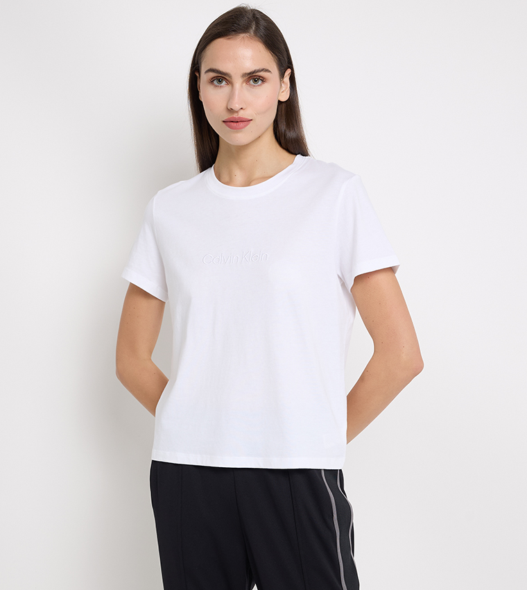 Logo Detail Short Sleeves Lounge Top