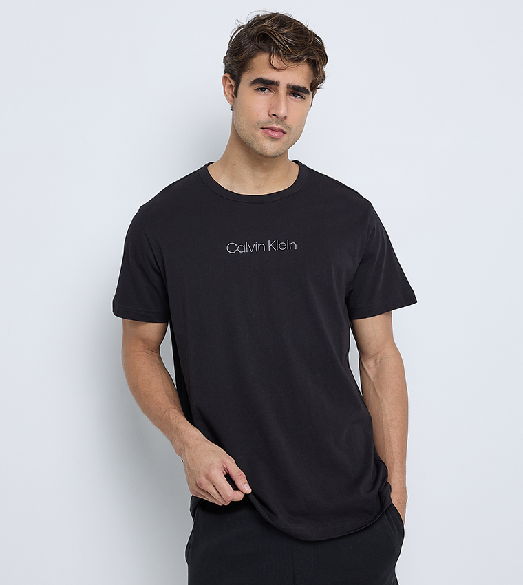 Logo Printed Short Sleeves Sleep T-Shirt