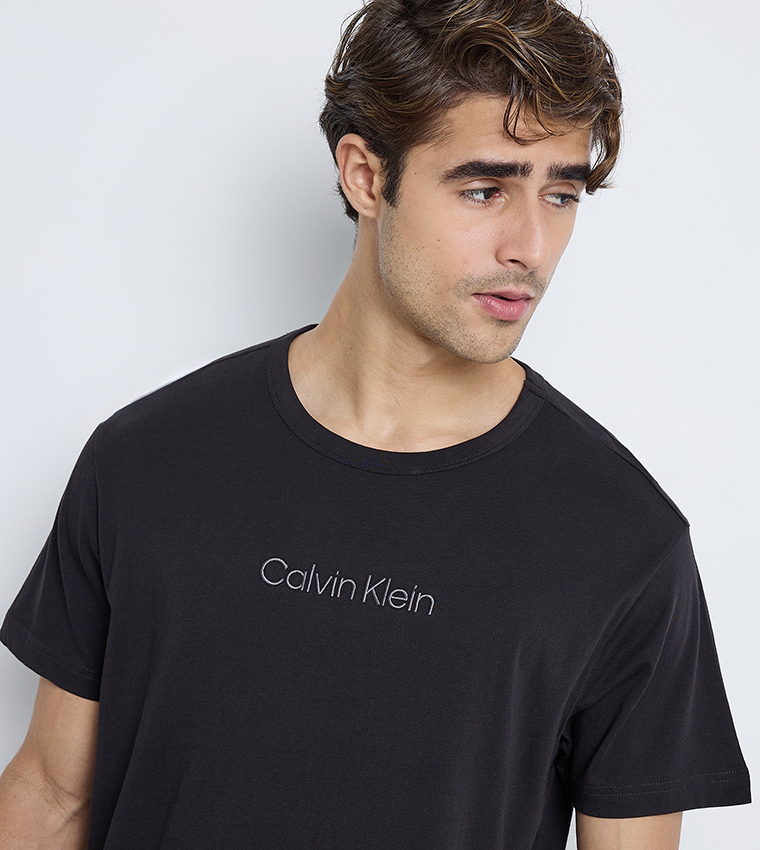 Logo Printed Short Sleeves Sleep T-Shirt