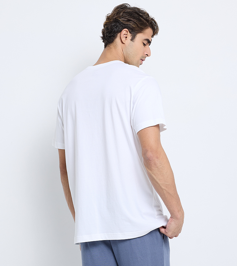 Logo Printed Short Sleeves Sleep T-Shirt