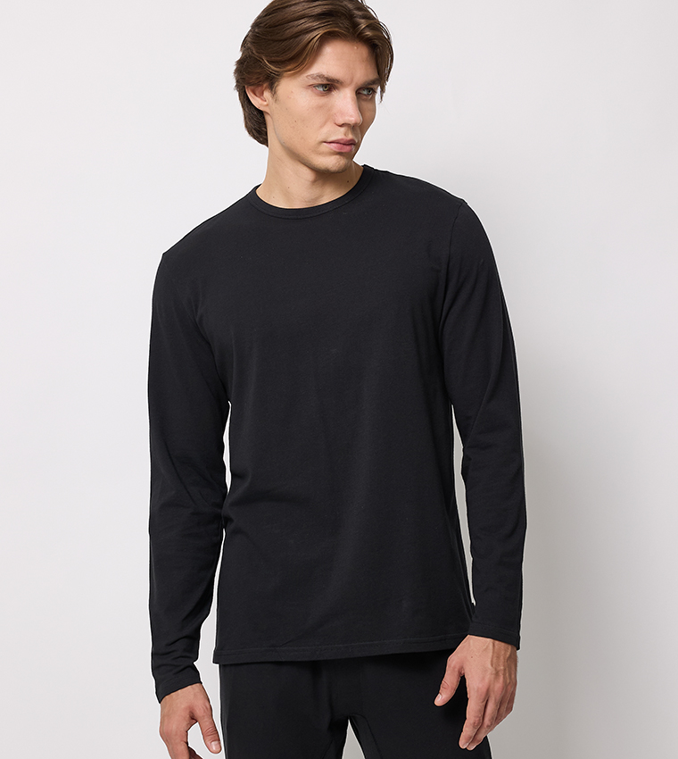 Logo Waistband Crew Neck Pyjama Set