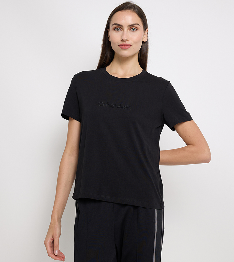 Logo Detail Short Sleeves Lounge Top