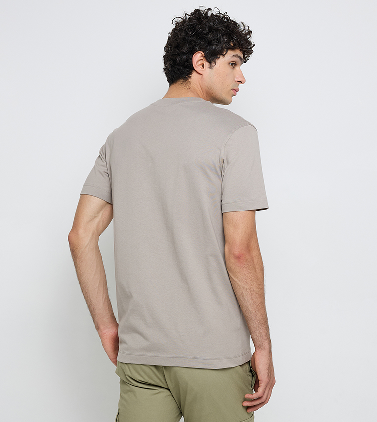 Logo Label Woven T-Shirt