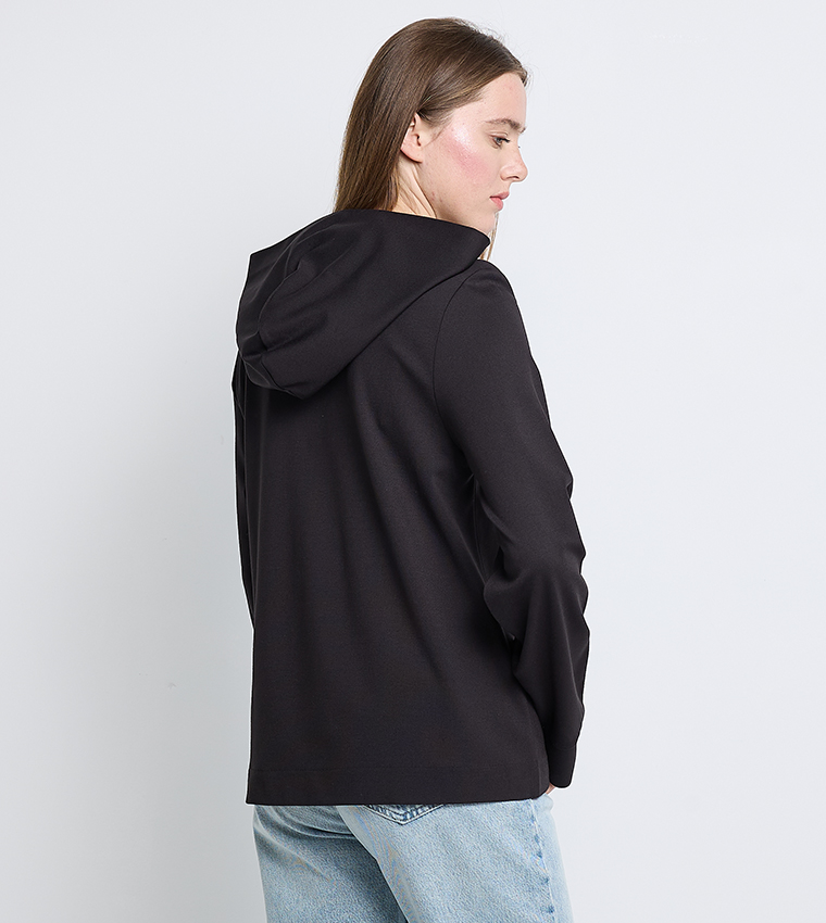 Logo Detail Long Sleeves Hoodie