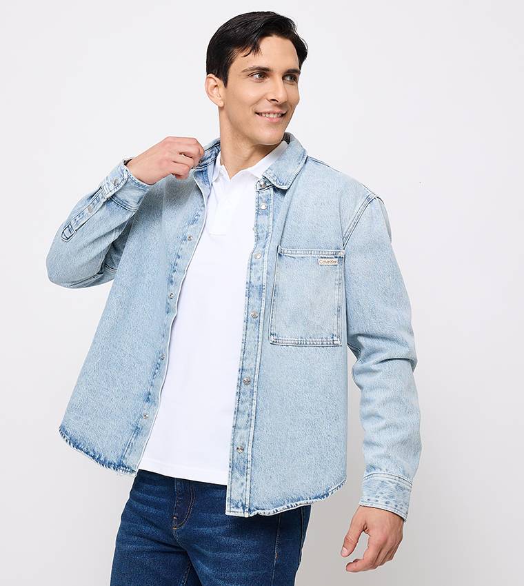 Washed Long Sleeves Denim Shirt