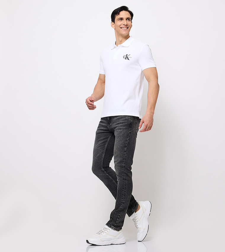 Faded Mid Rise Slim Fit Jeans