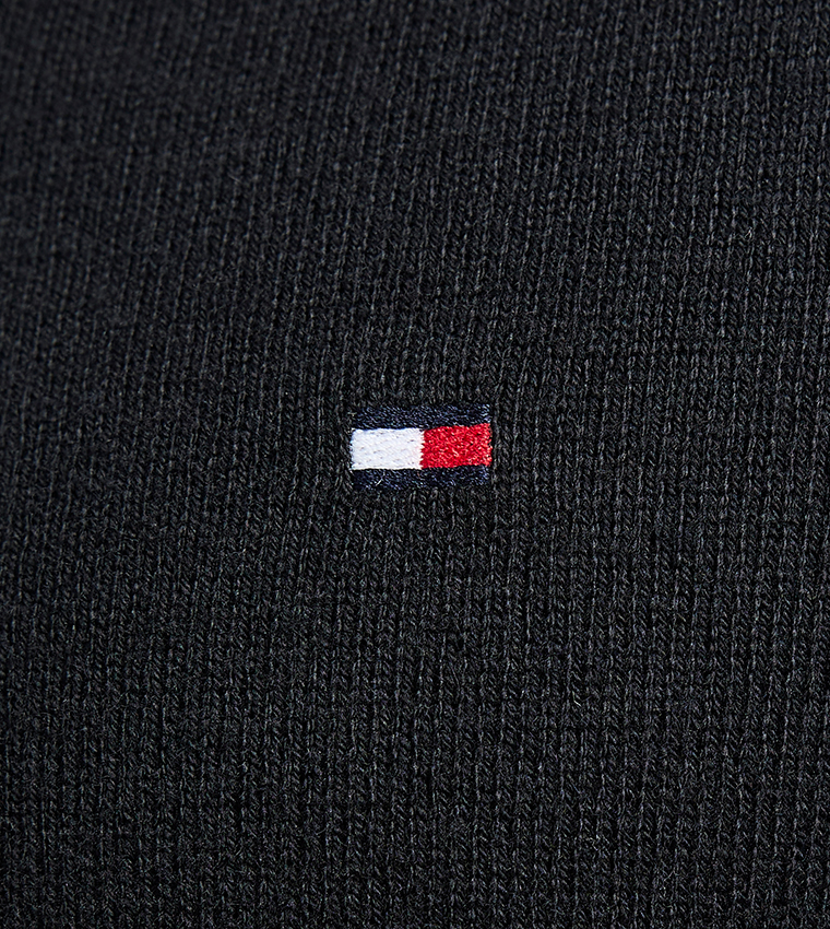 Flag Embroidered V-Neck Cashmere Sweater