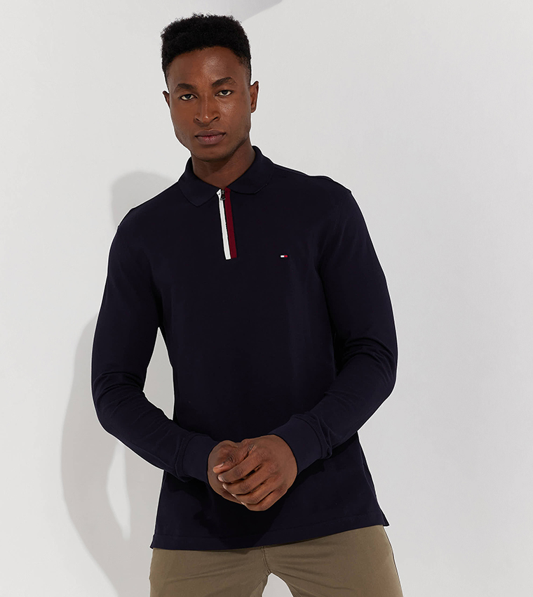 Long sleeve online tommy hilfiger polo