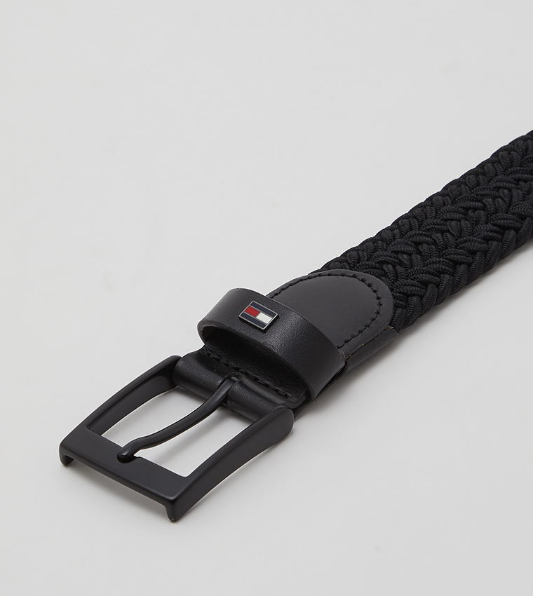 Buy Tommy Hilfiger Adan Elastic Braided Belt In Black