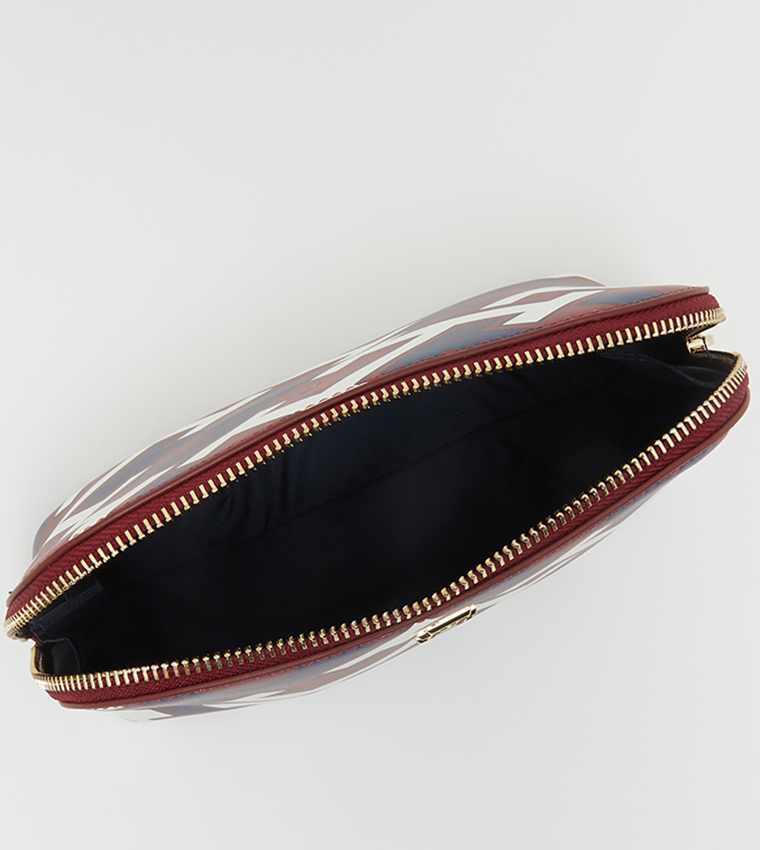 Buy Tommy Hilfiger Iconic Monogram Cosmetic Bag In Red 6thStreet UAE