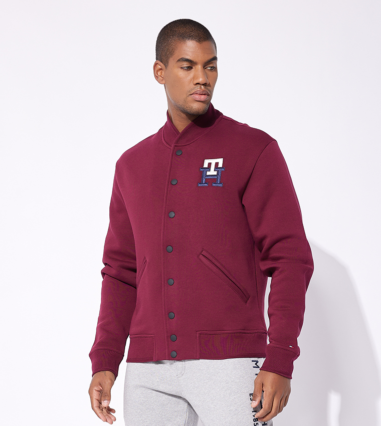 Maroon tommy clearance hilfiger jacket