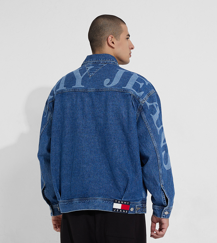 Oversized denim outlet jacket tommy hilfiger