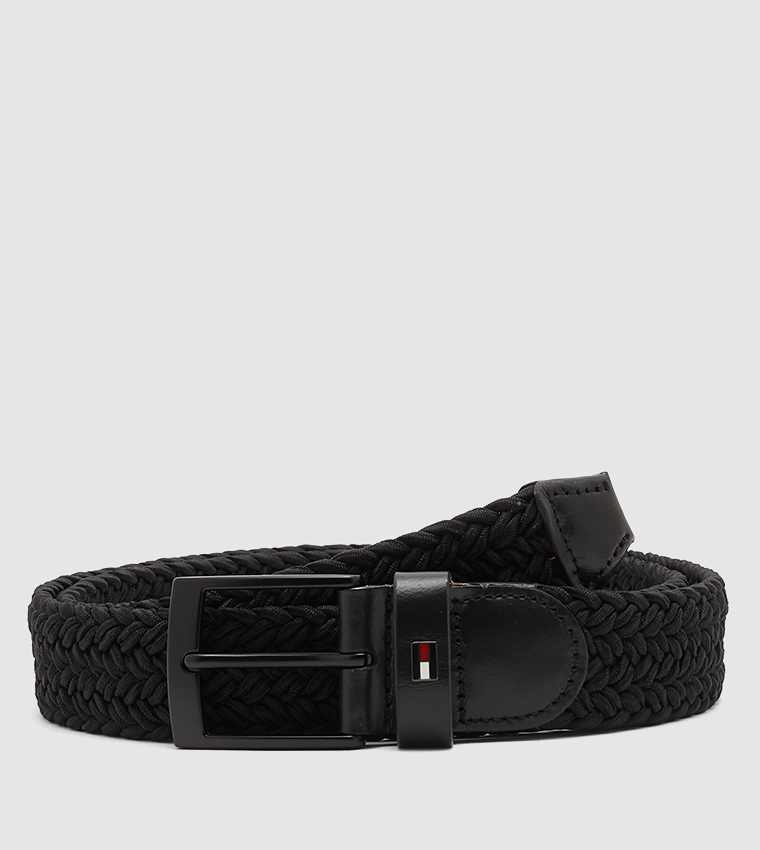 Buy Tommy Hilfiger Adan Elastic Braided Belt In Black