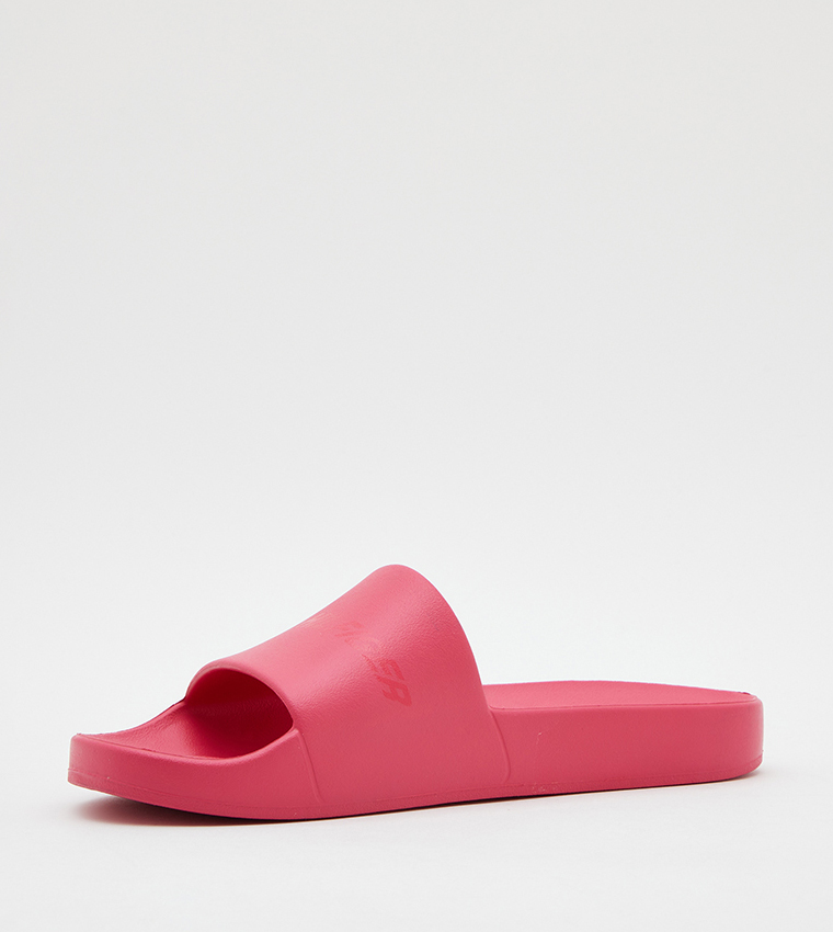 Buy Tommy Hilfiger Logo Printed Pool Slides In Pink 6thStreet UAE