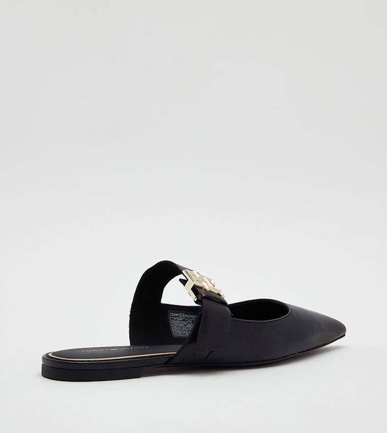 Monogram Pointed Toe Mules