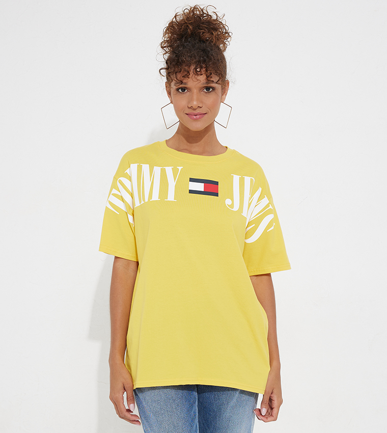 Tommy jeans shirt store yellow