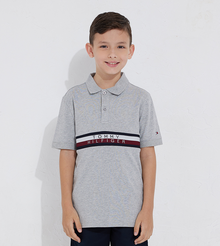 TOMMY HILFIGER Polo Shirt Grey for boys