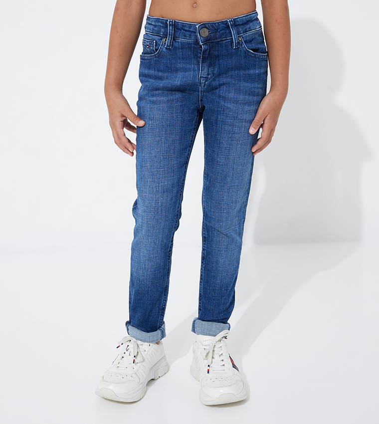 Buy Tommy Hilfiger Kids Nora Skinny Fit Jeans In Blue | 6thStreet Saudi  Arabia