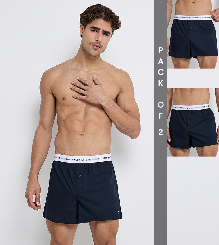  بوكسرات بخصر وطبعة الشعار - عبوة من 3 قطع 