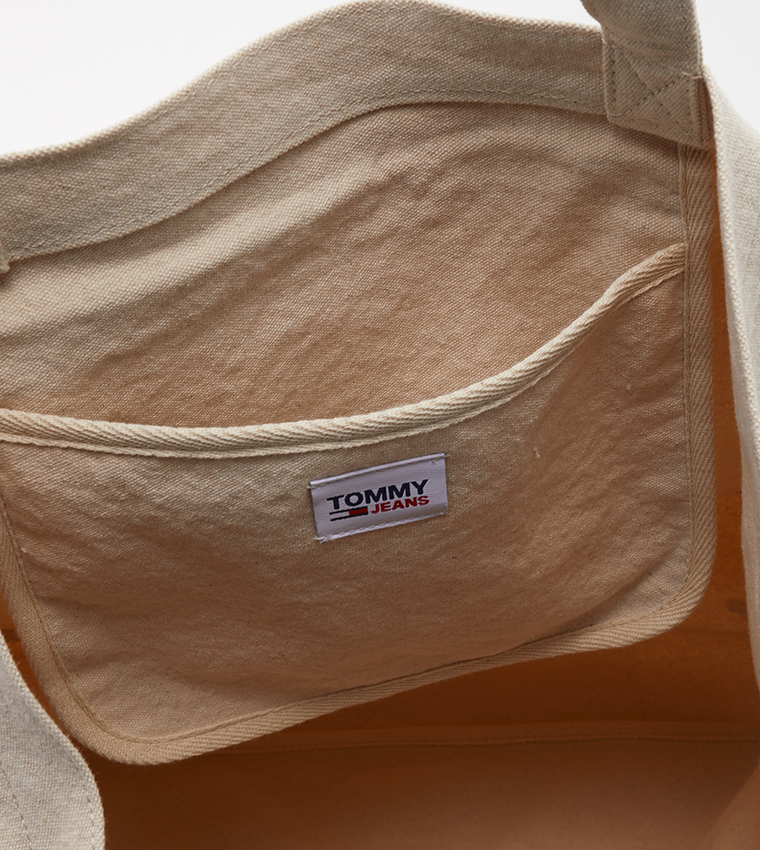 Logo Printed Canvas Tote Bag