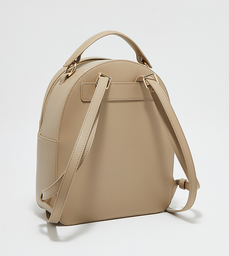 Buy Tommy Hilfiger Chic Monogram Backpack In Beige  display picture 1
