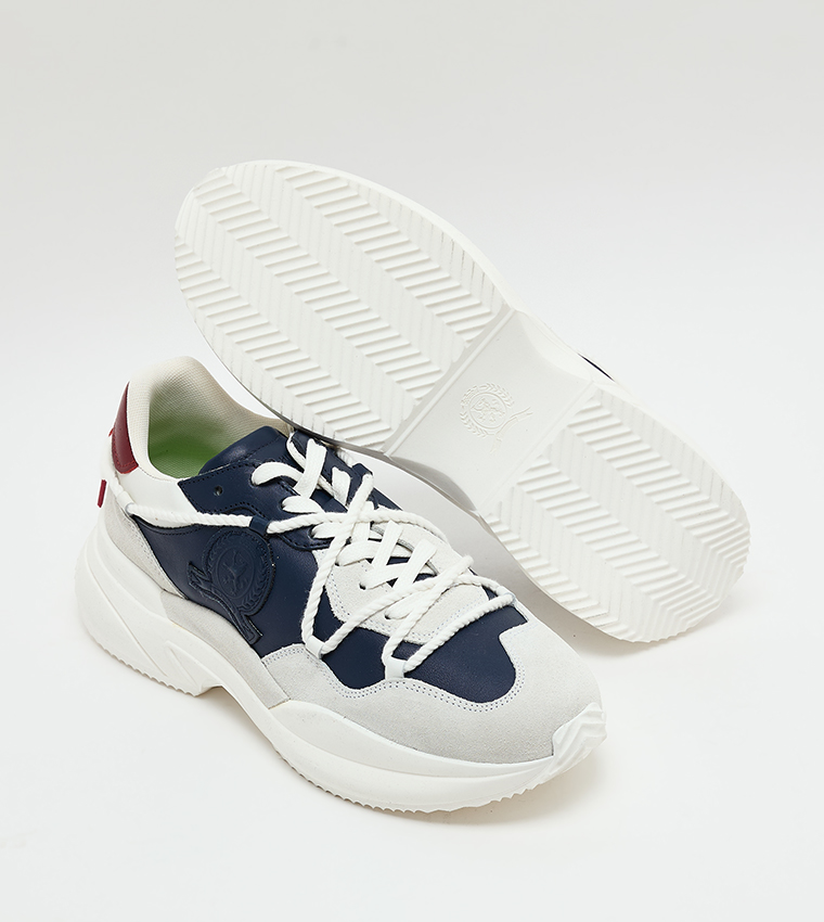 Color Block Lace-Up Sneakers