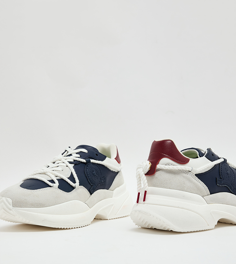 Color Block Lace-Up Sneakers